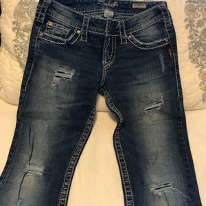 Silver bootcut jeans size 25